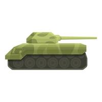 Tank gun icon cartoon vector. Military army vector