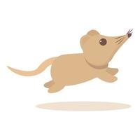 Jumping shrew icon cartoon vector. Agriculture animal vector