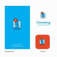 Map Company Logo App Icon and Splash Page Design Creative Business App Design Elements vector