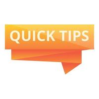 Quick tips icon, cartoon style vector