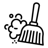 Clean brush icon, outline style vector