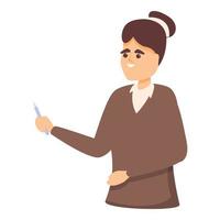 Colleague teacher icon, cartoon style vector