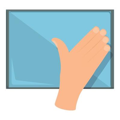 Tablet touch icon cartoon vector. Screen mobile