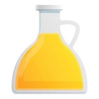 Canola flask oil icon, cartoon style vector