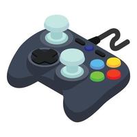 Video game joystick icon, isometric style