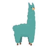 Colorful lama icon cartoon vector. Cool animal vector