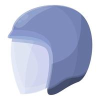 vector de dibujos animados de icono de casco de motociclista de vidrio. equipo de motocicleta