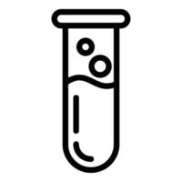 Forensic laboratory test tube icon, outline style vector