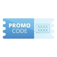Promo code gift icon cartoon vector. Promotion discount vector