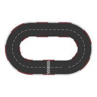 vector de dibujos animados de icono de pista de carrera. carretera de circuito