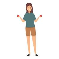 Girl take red tomatoes icon cartoon vector. Kid garden vector