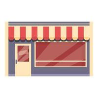 vector de dibujos animados de icono de barra de café de la calle. tienda de negocios