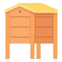 vector de dibujos animados de icono de casa de colmena. miel de abeja
