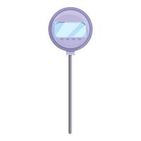 Hospital digital thermometer icon, cartoon style vector