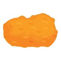 Hen nugget icon cartoon vector. Fast food vector