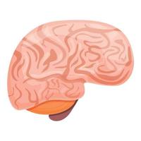 icono de la ciencia del cerebro humano, estilo de dibujos animados vector