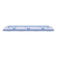 Solar train icon, cartoon style vector