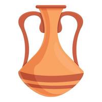 Amphora object icon, cartoon style vector