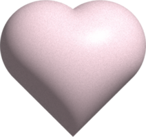 cute 3d heart shape decoration png