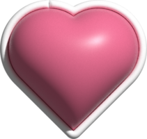 cute 3d heart shape decoration png