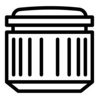 Portrait camera lens icon, outline style vector