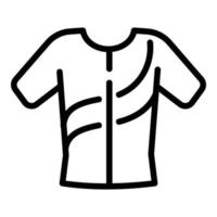 icono de camiseta de ciclismo, estilo de esquema vector