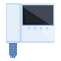 Intercom voice icon cartoon vector. Door system vector