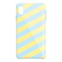 Striped phone cover icon cartoon vector. Smartphone case vector