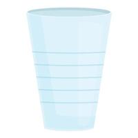Water glass icon, cartoon style vector