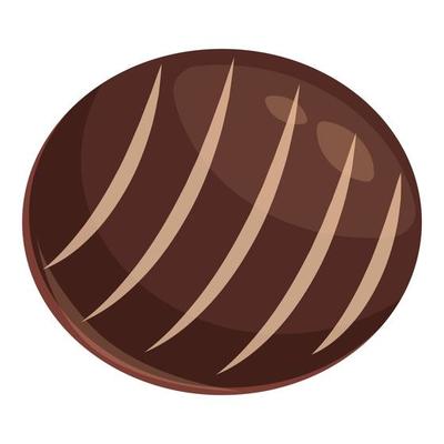 Chocolate milk candy icon cartoon vector. Cocoa piece