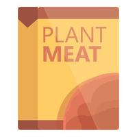 Plant meat pack icon cartoon vector. Syrup meatless vector