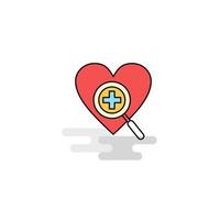 Flat Heart Icon Vector