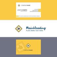 Beautiful Right arrow road sign Logo and business card vertical Design Vector