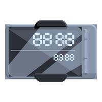 Taximeter digital icon, cartoon style vector