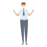 Security man in mask icon cartoon vector. Medical face vector