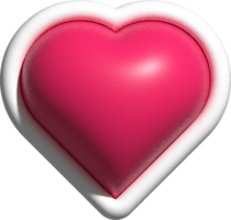 cute 3d heart shape decoration png