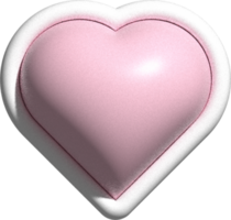 cute 3d heart shape decoration png