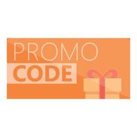 Gift box promo code icon cartoon vector. Promotion discount vector