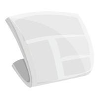 Pile newspaper icon, cartoon style vector