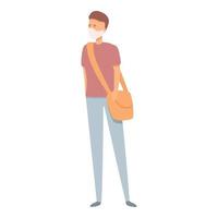 Man in mask icon cartoon vector. Travel face vector