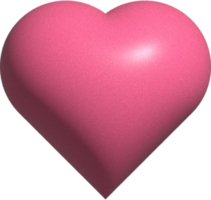 cute 3d heart shape decoration png