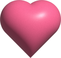 cute 3d heart shape decoration png