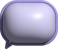 cute 3d colorful speech bubble, text box, conversation box decoration png