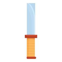 Safari hunting knife icon, cartoon style vector