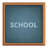 Primary chalkboard icon, cartoon style vector