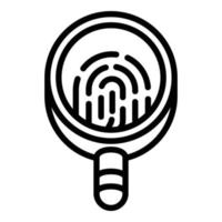 Forensic laboratory magnifier icon, outline style vector