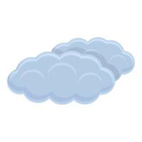 Climate clouds icon, cartoon style vector