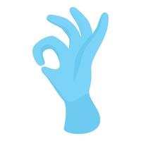 Rubber medical gloves icon, cartoon style vector