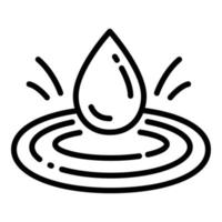 Water filter drop icon, outline style vector