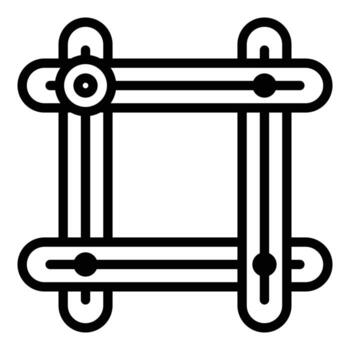 Architect square icon, outline style vector